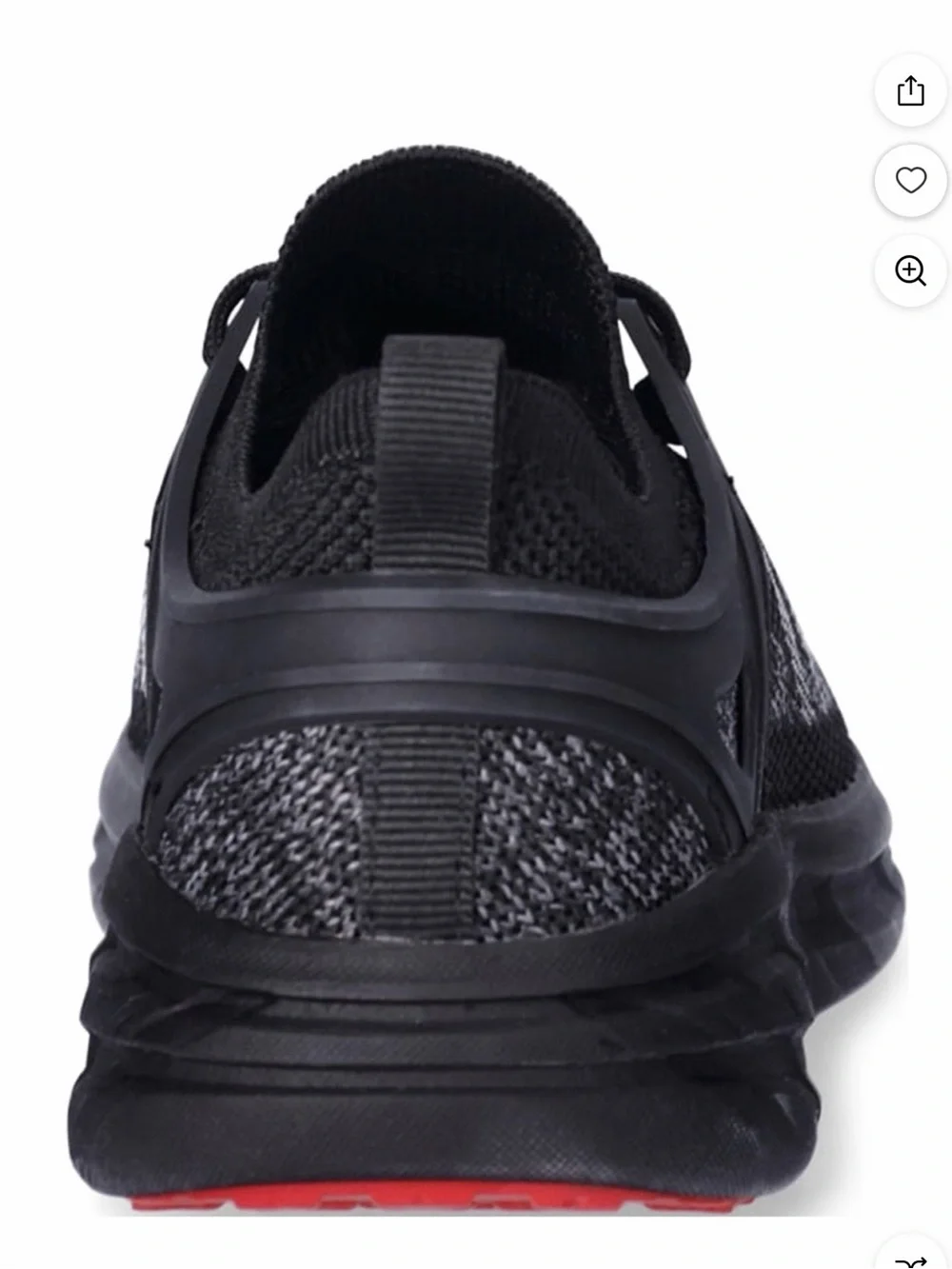Athletic Works Unisex Black &Gray Knit Sneakers w/ Memory Foam Insole Kids 1 NWT - Picture 4 of 11